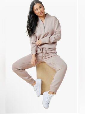 Softies Athleisure DreamTech 1/4 Zip Jogger Set sz large